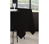 Stof - Nappe - Taille 145x200 cm - 100% Polyester - Couleur Noir - Modèle Nelson - Rectangulaire - Linge de Table - Lavable 30° - Qualité Exceptionnelle