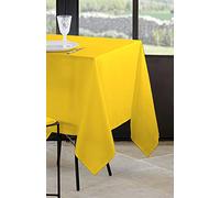 Stof - Nappe - Taille 145x240 cm - 100% Polyester - Couleur Jaune - Modèle Nelson - Rectangulaire - Linge de Table - Lavable 30° - Qualité Exceptionnelle