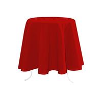 Stof - Nappe - Taille 145x300 cm - 100% Polyester - Couleur Rouge - Modèle Nelson - Rectangulaire - Linge de Table - Lavable 30° - Qualité Exceptionnelle