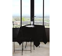 Stof - Nappe - Taille 180x180 cm - 100% Polyester - Couleur Noir - Modèle Nelson - Rectangulaire - Linge de Table - Lavable 30° - Qualité Exceptionnelle