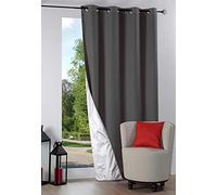 Stof - Nelson Rideau Isolant Polyester Anthracite 240 x 135 cm