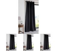 Stof - Notte Rideau Polyester Noir 140 x 280 (Lot de 4)