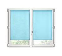 STOF - Paire de Brises-bise -Taille 60x120 cm - 100% Polyester - Couleur Céladon - Modèle Monna - Vitrage - Intimité et Transparence - Uni