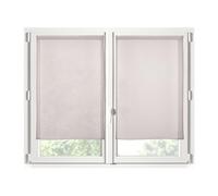Stof - Paire de Brises-bise -Taille 60x160 cm - 100% Polyester - Couleur Lin - Modèle Monna - Vitrage - Intimité et Transparence - Uni
