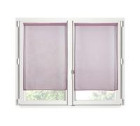 Stof - Paire de Brises-bise -Taille 60x90 cm - 100% Polyester - Couleur Blush - Modèle Monna - Vitrage - Intimité et Transparence - Uni