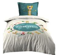 Parure de lit amis en coton - 140 x 200 cm