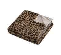 Stof Plaid Fauves Camel léopard 130 x 160 cm