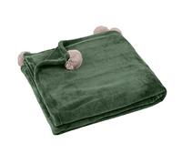 Stof - Plaid - Taille 130x160 cm - 100% Coton - Couleur Cactus - Modèle Mellow - pour Canapé ou Chambre - Idéal Toutes pièces
