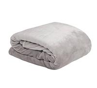 Stof - Plaid -Taille 130x160 cm -100% Polyester - Couleur Lin - Modèle Doudou - Couverture - Plaid Polaire Doux Chaud Confortable Canapé Nid Douillet