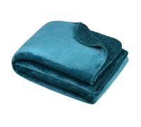 Stof - Plaid - Taille 130x160 cm - 100% Polyester - Couleur Pétrole - Modèle Michigan - Couverture - Doux Chaud Confortable, uni