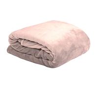 Stof - Plaid -Taille 130x160 cm -100% Polyester - Couleur Rose - Modèle Doudou - Couverture - Plaid Polaire Doux Chaud Confortable Canapé Nid Douillet