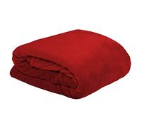 Stof - Plaid -Taille 130x160 cm -100% Polyester - Couleur Rouge - Modèle Doudou - Couverture - Plaid Polaire Doux Chaud Confortable Canapé Nid Douillet