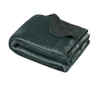 Stof - Plaid - Taille 180x220 cm - 100% Polyester - Couleur Jade - Modèle Michigan - Couverture - Doux Chaud Confortable, uni