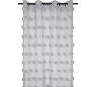 STOF Rideau 140x260 Pompons argent Décoration
