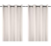 Stof - Rideau à Œillets, Polyester, Lin, 260 x 140 cm R68538001 (Lot de 2)