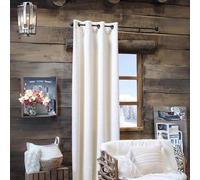 Stof Rideau déco Aspect Fourrure SILICIA Blanc 140 X 260 CM