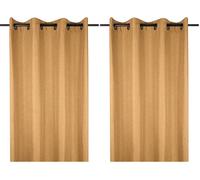 Stof - Rideau - Modèle Bea - Camel - 140x260 cm - 100% Polyester (Lot de 2)