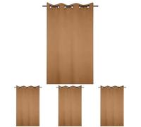 Stof - Rideau - Modèle Notte - Camel - 140x280 cm - 100% Polyester (Lot de 4)