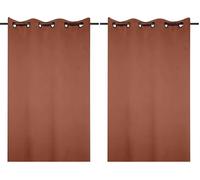 Stof - Rideau - Modèle Notte - Cognac - 135x250 cm - 100% Polyester (Lot de 2)