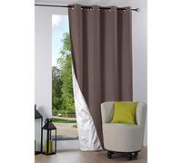 Stof - Rideau Occultant Isolant Nelson Polyester Taupe 240 x 135 cm