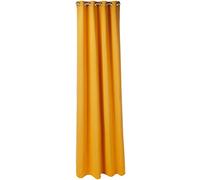 Stof - Rideau Occultant - Notte avec Œillets pour Salon ou Chambre - Taille 140x280 Moutarde - Rideau de Fenêtre ou Dressing Obscurcissant et Isolant - Existe en 3 Tailles pour Maison