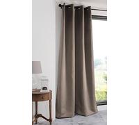 Stof - Rideau - Taille 135x180 cm - 100% Polyester - Couleur Marron - Modèle Notte - Rideau de Fenêtre Obscurcissant et Isolant - Existe en 3 Tailles pour Maison - 8 Oeillets