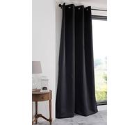 Stof - Rideau - Taille 135x180 cm - 100% Polyester - Couleur Noir - Modèle Notte - Rideau de Fenêtre Obscurcissant et Isolant - Existe en 3 Tailles pour Maison - 8 Oeillets
