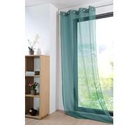 Stof - Rideau - Voile Monna avec Œillets pour Salon ou Chambre - Taille 135 x 260 Eucalyptus - Voile pour Fenêtre ou Dressing - Garantira Votre Intimité - Décoration - Idéal pour Maison