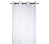 Stof - Rideau Voile Motif Licorne - Polyester - Blanc et Brillant -140 x 260 cm - Modèle Unicorn_Dream - Idéal Chambre Enfant