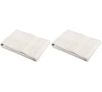 Stof - Serviette de Bain - Taille 30x50 cm - 100% Coton Bio - Couleur Ecru - Modèle Lagune - Linge de Bain - Lavage à 40 - Qualité Exceptionnelle (Lot de 2)