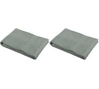 Stof - Serviette de Bain - Taille 30x50 cm - 100% Coton Bio - Couleur Lichen - Modèle Lagune - Linge de Bain - Lavage à 40 - Qualité Exceptionnelle (Lot de 2)