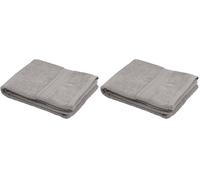 Stof - Serviette de Bain - Taille 50x90 cm - 100% Coton Bio - Couleur Taupe - Modèle Lagune - Linge de Bain - Lavage à 40 - Qualité Exceptionnelle (Lot de 2)