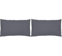 STOF - Taie américaine, UNI, Gris, 50x70 cm (Lot de 2)
