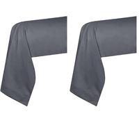 STOF - Taie de traversin -Taille 45x185 cm - 100% Coton certifié Oeko-Tex - Excellente qualité - Couleur Ardoise -Modèle Eden - Linge de Lit pour Maison - Doux et Confortable - Unisexe - Mixte