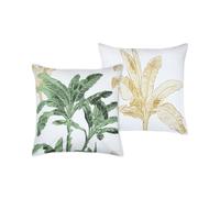 STOF - Taie d'oreiller Sac - Taille 63x63 cm - Qualité Percale de Coton - 100% Coton certifié Oeko-Tex - Vert - Modèle Arama - Linge de lit - Exotique