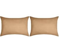 STOF - Taie d'oreiller -Taille 50x70 cm - 100% Coton certifié Oeko-Tex - Excellente qualité - Couleur Curry -Modèle Eden - Linge de Lit pour Maison - Doux et Confortable - Unisexe - Mixte (Lot de 2)