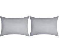 STOF - Taie d'oreiller -Taille 50x70 cm - 100% Coton certifié Oeko-Tex - Excellente qualité - Couleur Souris -Modèle Eden - Linge de Lit pour Maison - Doux et Confortable - Unisexe - Mixte (Lot de 2)
