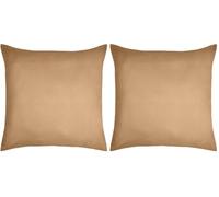 STOF - Taie d'oreiller -Taille 63x63 cm - 100% Coton certifié Oeko-Tex - Excellente qualité - Couleur Curry -Modèle Eden - Linge de Lit pour Maison - Doux et Confortable - Unisexe - Mixte (Lot de 2)