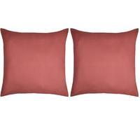 STOF - Taie d'oreiller -Taille 63x63 cm - 100% Coton certifié Oeko-Tex - Excellente qualité - Couleur Grenache -Modèle Eden - Linge de Lit pour Maison - Doux et Confortable - Unisexe - Mixte