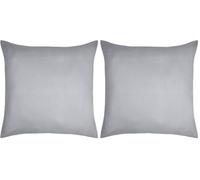 STOF - Taie d'oreiller -Taille 63x63 cm - 100% Coton certifié Oeko-Tex - Excellente qualité - Couleur Souris -Modèle Eden - Linge de Lit pour Maison - Doux et Confortable - Unisexe - Mixte (Lot de 2)