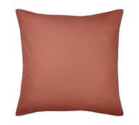 STOF - Taie - Taille 65x65 cm - 100% Coton Biologique - Qualité - Certifié Oeko-Tex - Couleur Terracotta - Modèle Horizon - Linge de lit pour Maison - Doux et Confortable