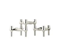 STOFF Nagel BMF Bougeoirs, Lot de 3, Chrome