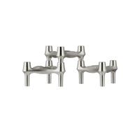 STOFF Nagel BMF Bougeoirs, Lot de 3, Finition Chrome Brossé