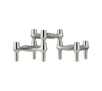 STOFF Bougeoir BMF STOFF. 3 pièces Chrome brossé