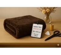 StoffBook D104 - Fourrure d'ours en fourrure synthétique marron foncé - Pour chambre d'enfant, bricolage, décoration, projets de bricolage, couture, bébé, fille, garçon - Doux et douillet