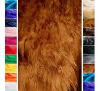 StoffBook D959 Tissu en fourrure à poils longs en camel - Tissu en imitation de fourrure