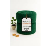 StoffBook Fourrure d'ours en fourrure d'ours, fourrure synthétique, vert herbe, 25 x 155 cm