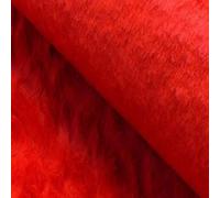 StoffBook Fourrure d'ours en fourrure synthétique (rouge, 25 x 155 cm)