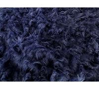 StoffBook Imitation de Fourrure Tissu Doudou à Poils Longs Fausse Fourrure Bleu Sombre, B703