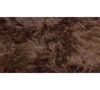 StoffBook Imitation de Fourrure Tissu Doudou à Poils Longs Fausse Fourrure Marron Sombre, C142